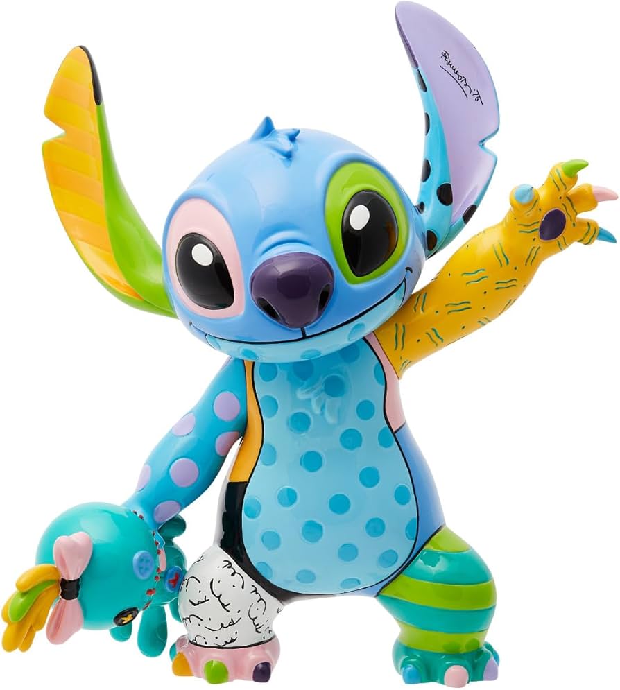 【Disney by Britto】スティッチ シッティング ポーズ Amazon.com: Enesco Disney Britto Lilo and Stitch Posing Holding